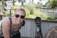 Becka with Emu